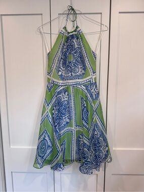 Vineyard Vines Green and Blue Printed Dress